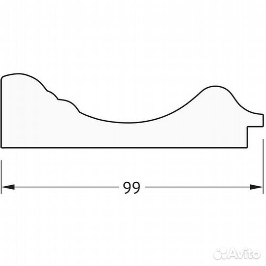 Зеркало Evoform Definite 152х62 BY 3126 в багетно