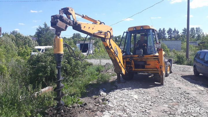Услуги бура, экскаватора,фронтального погрузчика