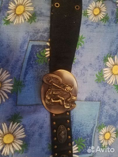 Мужской кожаный ремень ручной работы