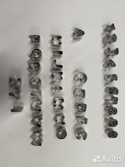 Набор вырубок для печенья алфавит цифры