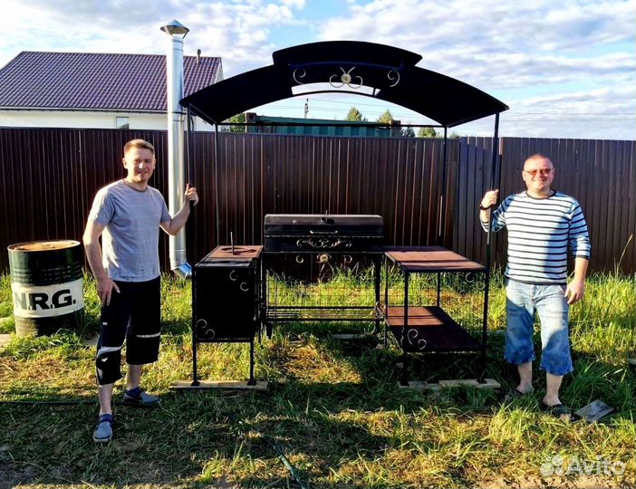 Мангал с печью