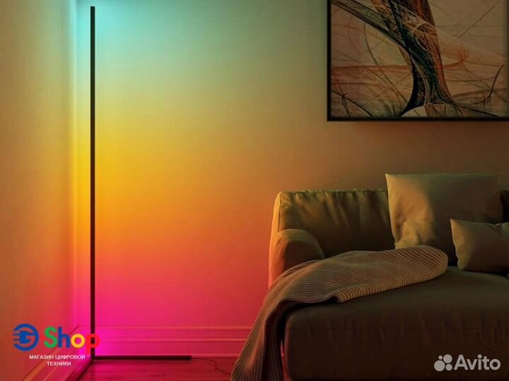 Напольный RGB светильник угловой iBialisto 150 см