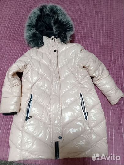Пальто зимнее на девочку 128