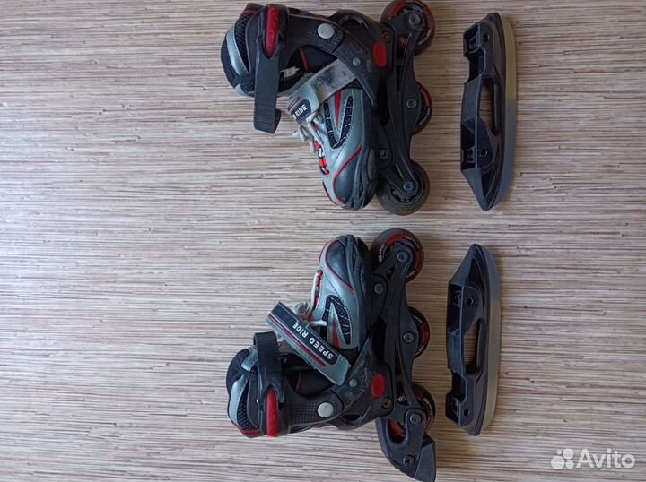 Ролики раздвижные 28-31+коньки