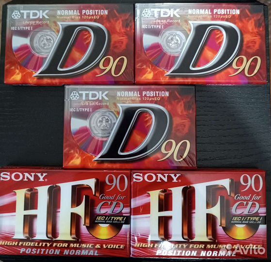 Кассеты TDK, Sony 90 чистые, новые