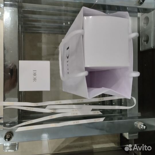 Пакет Dior, 2 коробочки от парфюма и 3 ленты