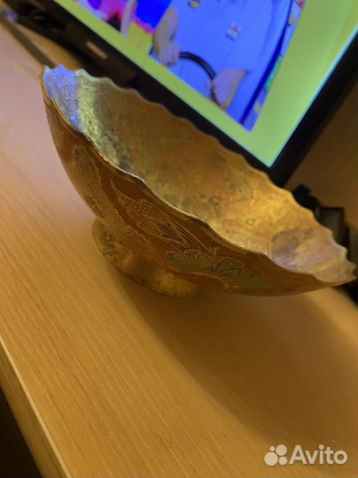 Винтажная конфетница латунь