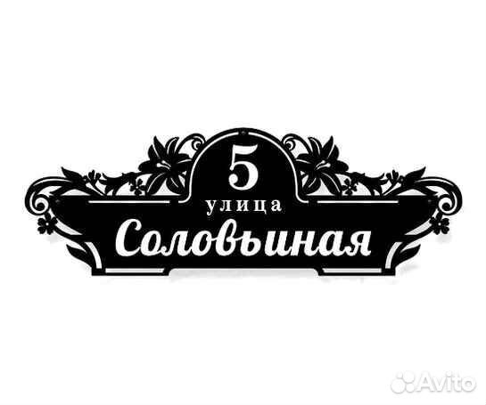 Адресная табличка из металла