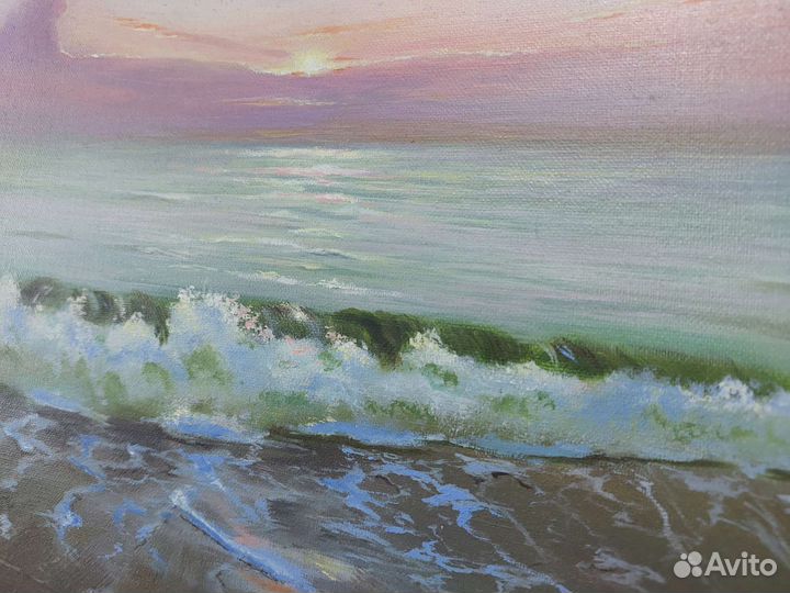 Картина маслом на холсте море