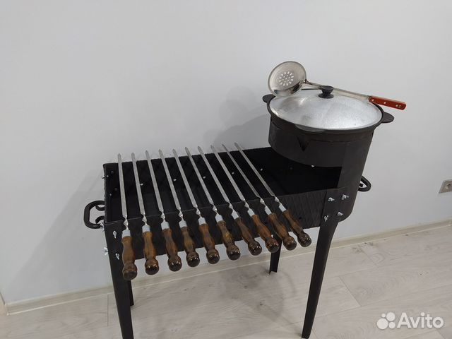 Мангал с печью под казан 2в1
