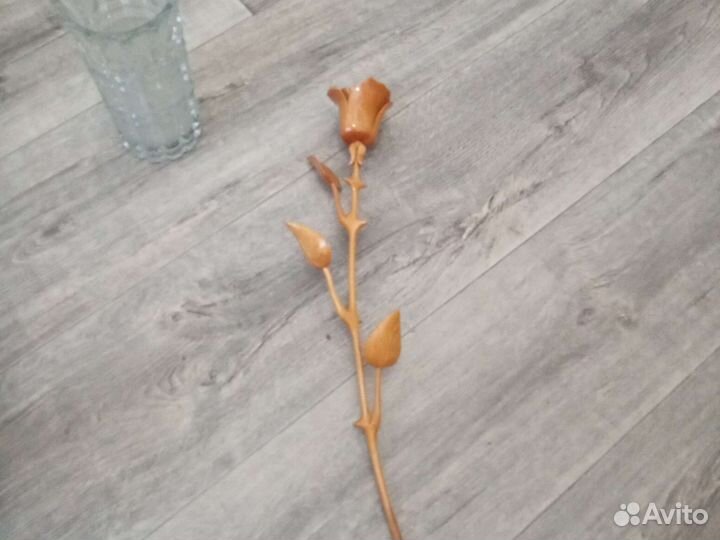 Роза из дерева ручная работа