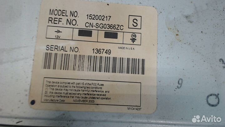 Дисплей мультимедиа Cadillac Escalade 2, 2004