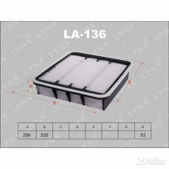 Lynxauto LA-136 Фильтр воздушный