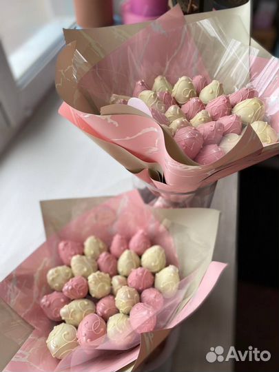 Клубника в шоколаде букеты