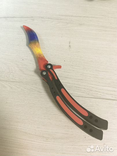 Деревянный нож бабочка Мраморный Градиент