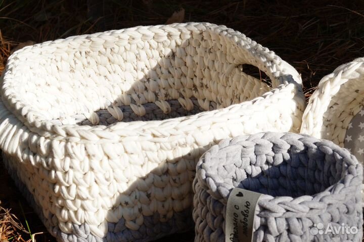 Вязанные корзины