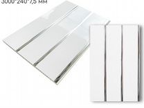 Панель потолочная wallplast Декор серебро (хром)