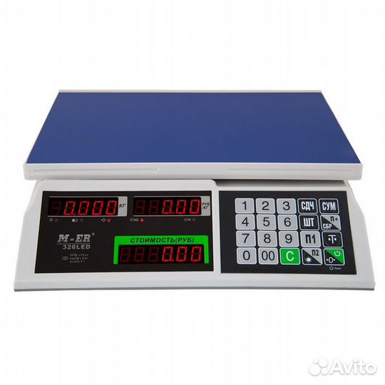 Весы торговые с АКБ без стойки LCD M-ER 326-15.2