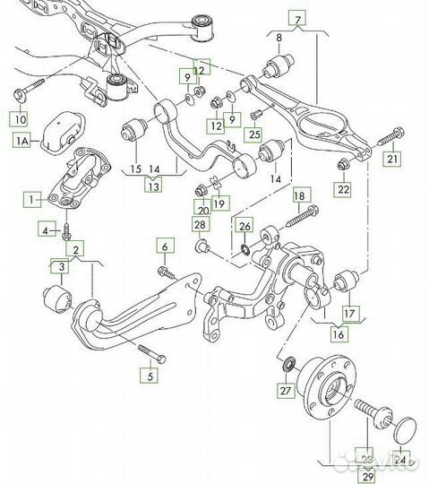 Болт развальный Пассат B6 Гольф 5 6 Октавия А5