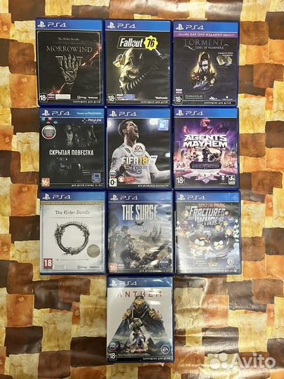 Огромный выбор дисков на PS4 около 200 штук