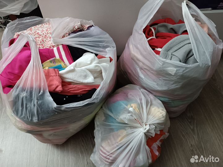 Вещи пакетом от 0 до 3-4 л