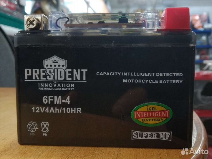 Аккумулятор President 6FM-4 4Ah 12V
