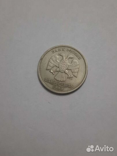 Монета 1 рубль с пушкиным