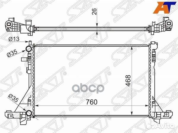 Радиатор Opel Movano 10- / Renault Master 10