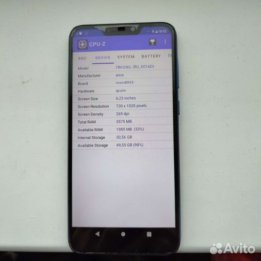 Телефон Asus (ZB633KL)