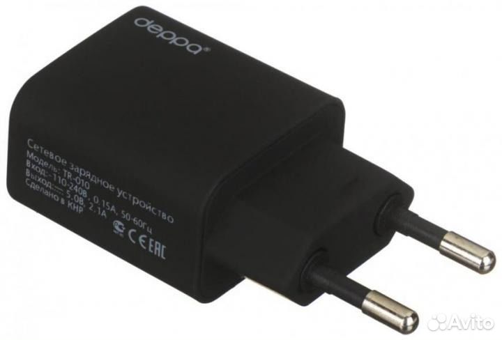Фирменный Блок Питания Deppa Ultra USB 2.1А (2*USB