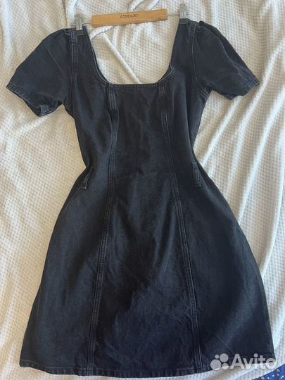 Платье сарафан джинсовое 40 размер деним