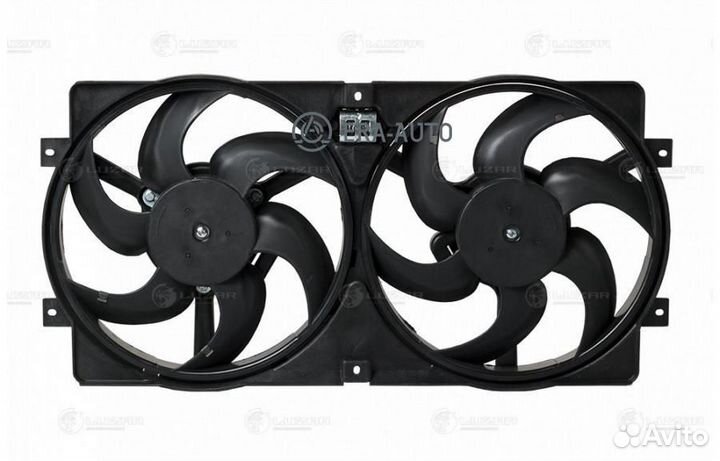Luzar LFK0123 Вентилятор с кожухом (блок из 2 вентил) Шеви Нива LFK0123
