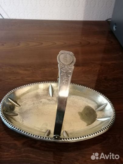 Конфетница Ленинград, Мельхиор. Золочение Винтаж