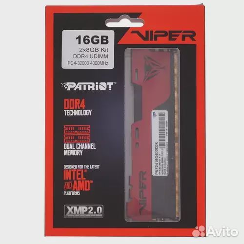 16Gb 4000 patriot PC32000 K2 (PVE2416G400C0K)