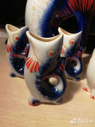 Графин-штоф Рыба со стопками-рыбками