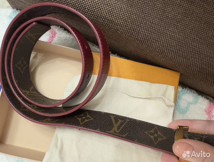 Ремень женский двусторонний Оригинал Louis Vuitton