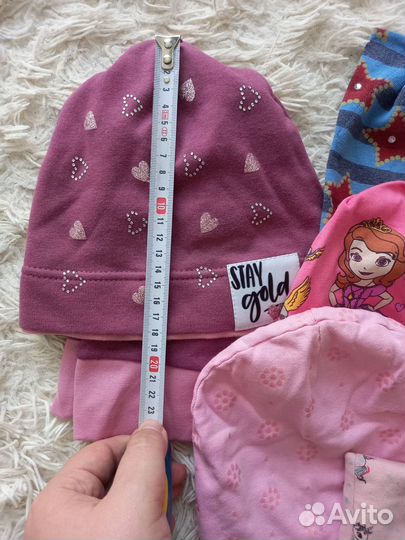 Пакет тонких шапочек для девочки 2-4 года