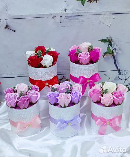 Букет из мыльных роз