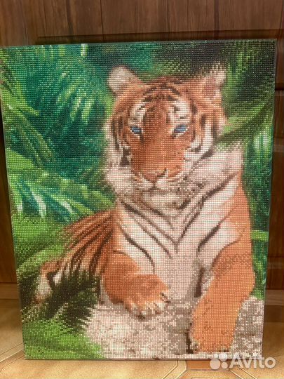 Тигр алмазная мозаика