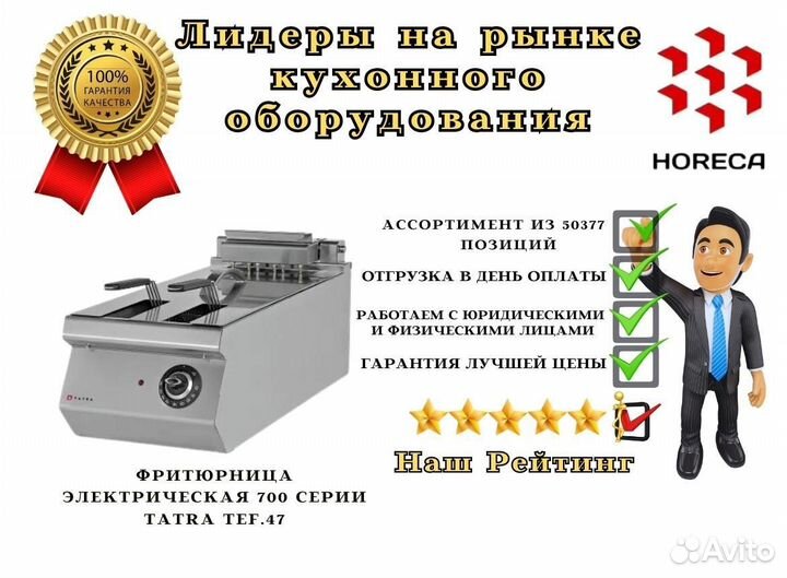 Фритюрница электрическая 700 серии tatra TEF.125