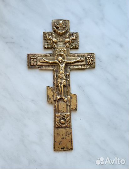 Старинный крест распятие христово, Россия 19 век