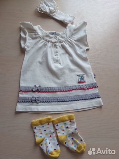 Вещи пакетом на девочку для новорожденную р.50-80