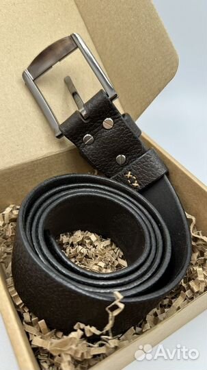 Мужской кожаный ремень ручной работы