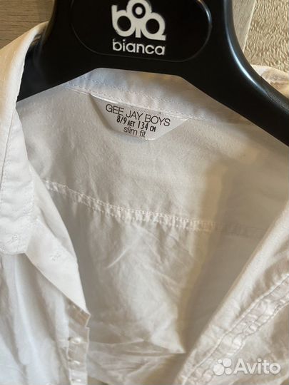 Рубашка белая 140