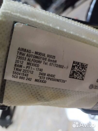 Подушка пассажирского сидения Volkswagen Jetta 6