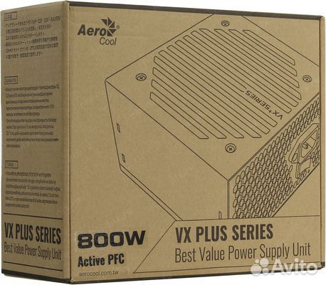Блок питания Aerocool VX-800 plus ATX 800W (24+2x4