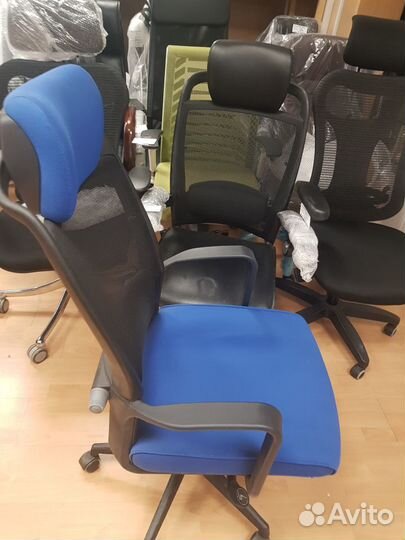 Кресло Chairman 283 синее ткань 12шт