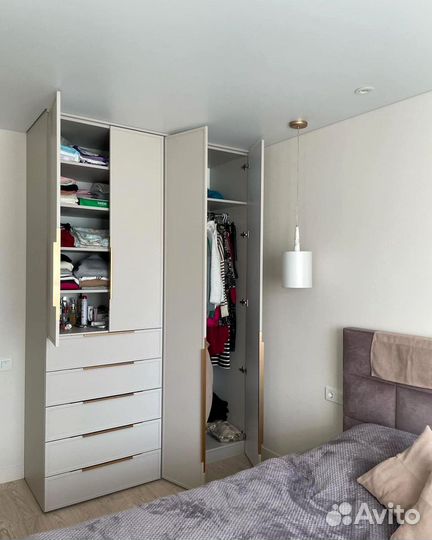 Шкаф распашной с фрезеровкой