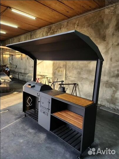 Мангал с крышей 4в1