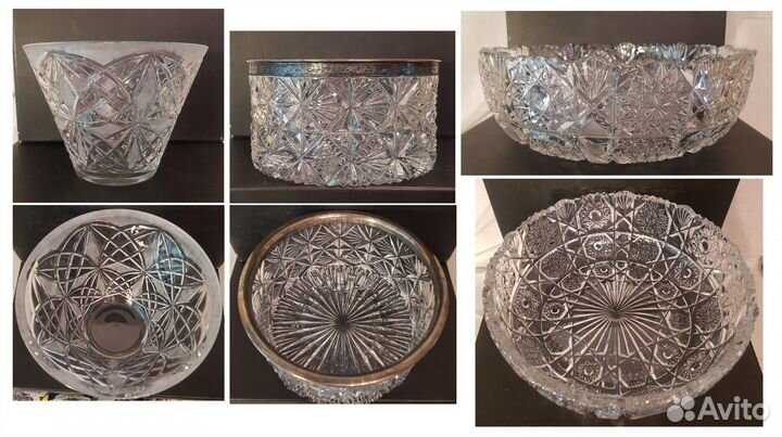 Хрусталь Богемия Гхз Штофы Вазы др СССР стекло